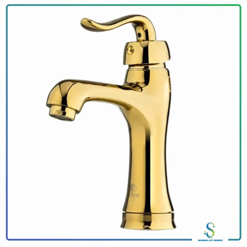 شیر روشویی پیچک مدل سورنا طلایی
