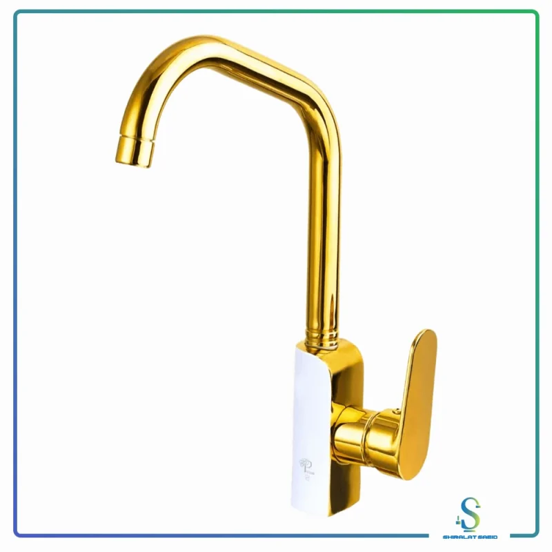 شیر ظرفشویی مدل کارو سفید طلایی