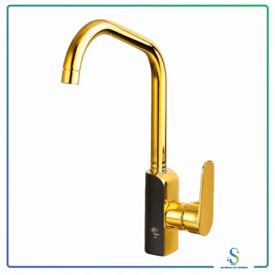 شیر ظرفشویی مدل کارو مشکی طلایی